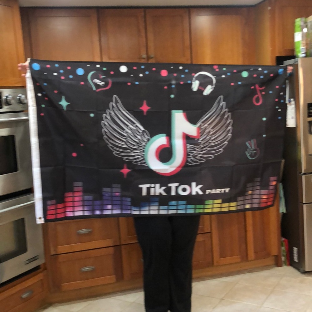 Tik Tok Birthday Party Flag Banner Balloons Stickers Wings New without tags